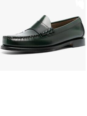 FOWT Dark Green Men Stylish Round Toe Slip On Comfortable Comfy Low Heel Loafers